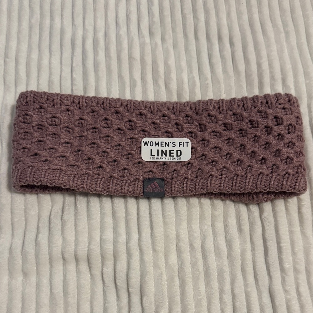 Adidas Women's Knit Headband in Mauve for winter warm/comfort